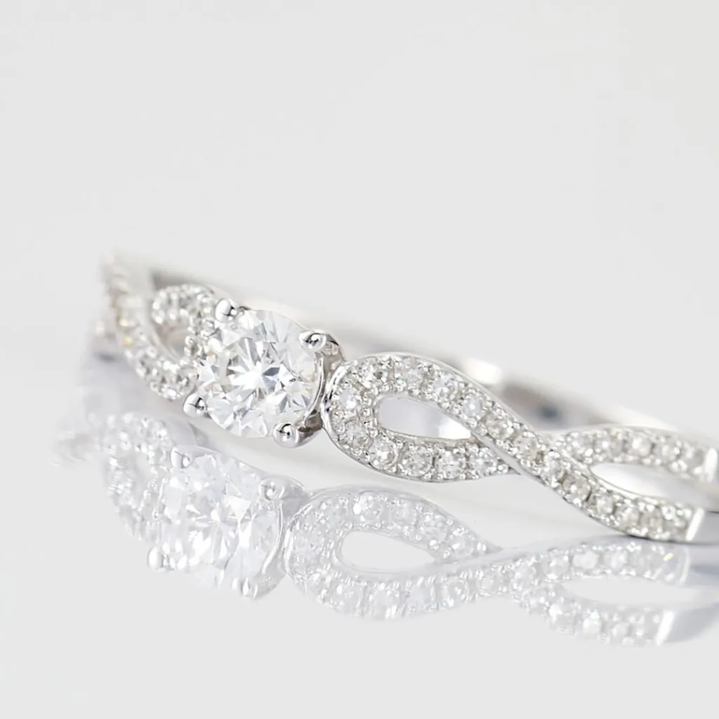 Histoire d'Or Bague Solitaire Livia Or Blanc Diamant