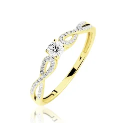 Histoire d'Or Bague Solitaire Livia Or Jaune Diamant