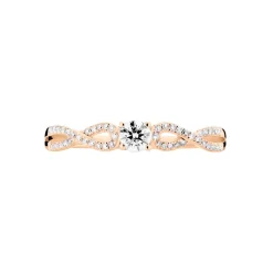 Histoire d'Or Bague Solitaire Livia Or Rose Diamant Discount