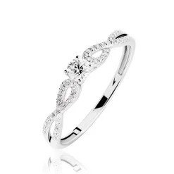 Histoire d'Or Bague Solitaire Livia Or Blanc Diamant Sale