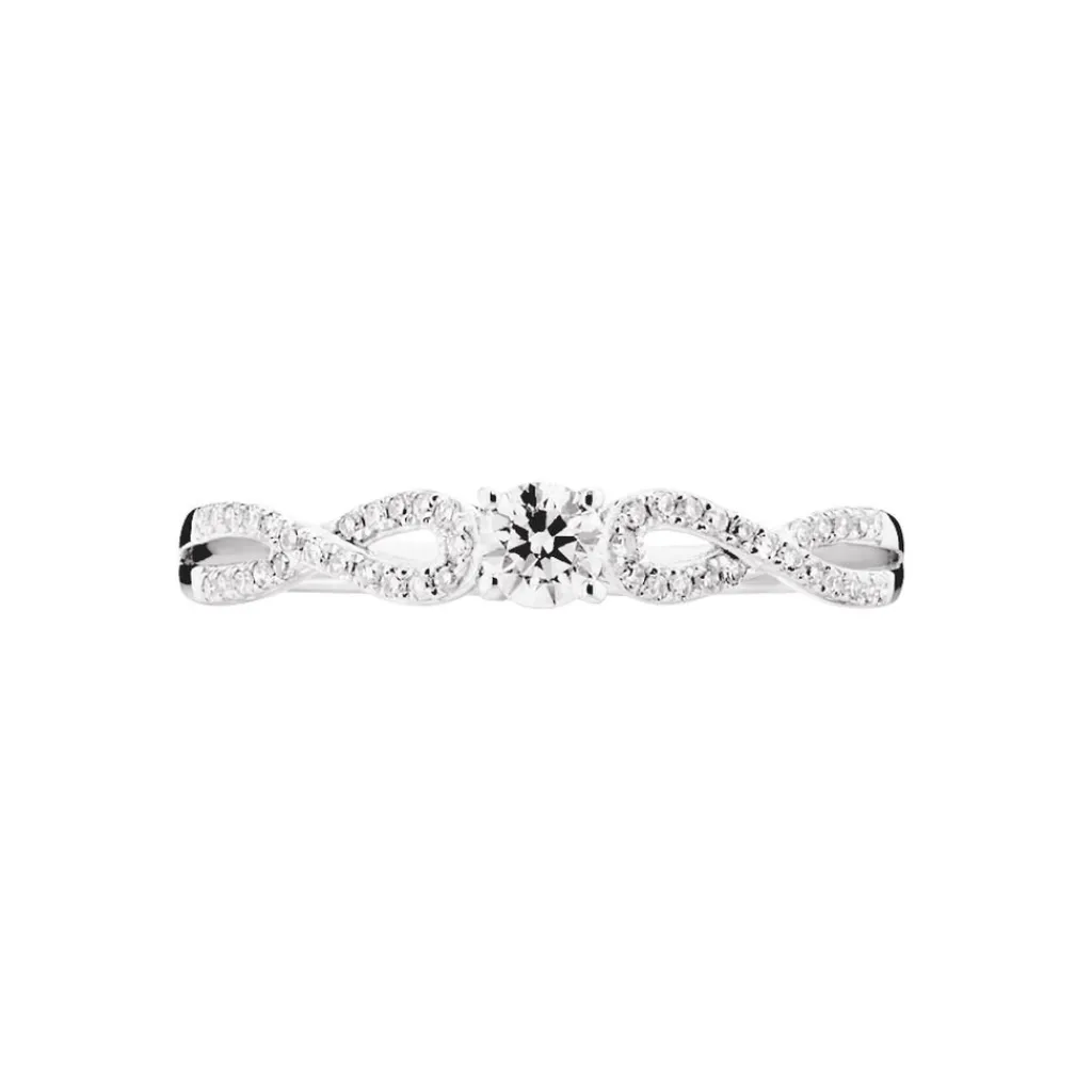 Histoire d'Or Bague Solitaire Livia Or Blanc Diamant Sale