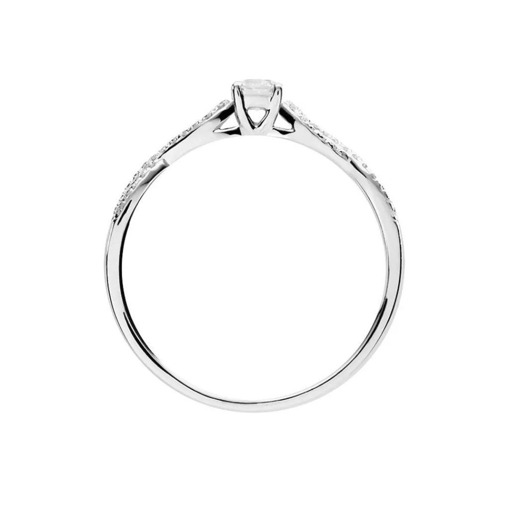 Histoire d'Or Bague Solitaire Livia Or Blanc Diamant Sale