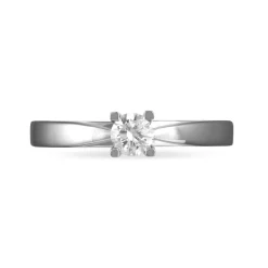 Histoire d'Or Bague Solitaire Loren Or Blanc Diamant Hot