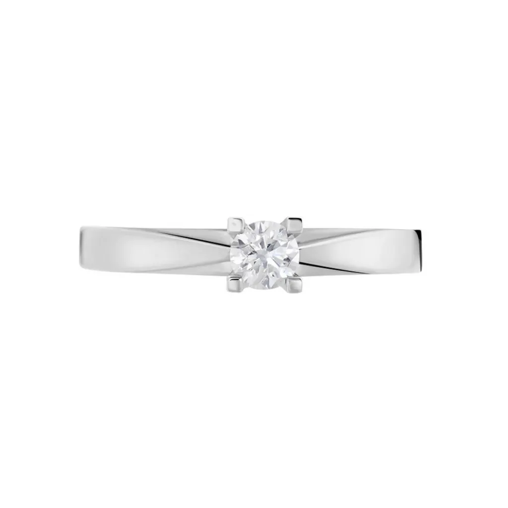 Histoire d'Or Bague Solitaire Loren Or Blanc Diamant Outlet