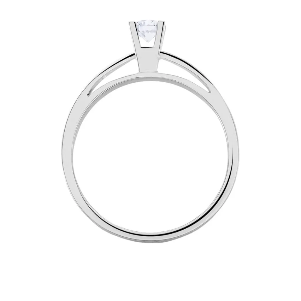 Histoire d'Or Bague Solitaire Loren Or Blanc Diamant Outlet