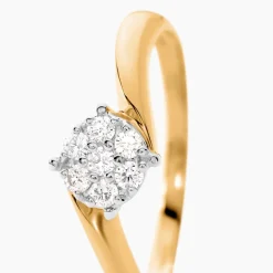 Histoire d'Or Bague Solitaire Lysia or jaune diamant Outlet