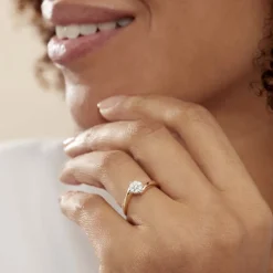 Histoire d'Or Bague Solitaire Lysia or jaune diamant Outlet