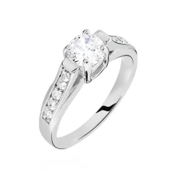 Histoire d'Or Bague Solitaire Mady Argent Blanc Oxyde De Zirconium Clearance