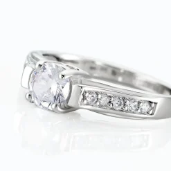 Histoire d'Or Bague Solitaire Mady Argent Blanc Oxyde De Zirconium Clearance