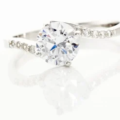 Histoire d'Or Bague Solitaire Maelane Argent Blanc Oxyde De Zirconium Hot