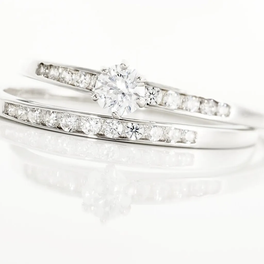 Histoire d'Or Bague Solitaire Maella Argent Blanc Oxyde De Zirconium