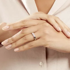 Histoire d'Or Bague Solitaire Maella Argent Blanc Oxyde De Zirconium