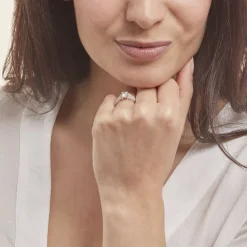 Histoire d'Or Bague Solitaire Maelline Argent Blanc Oxyde De Zirconium Online