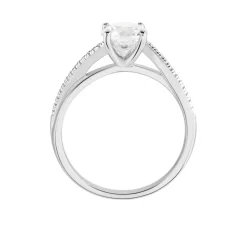 Histoire d'Or Bague Solitaire Maellyne Argent Blanc Oxyde De Zirconium Outlet