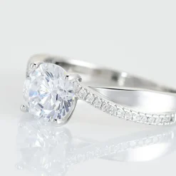 Histoire d'Or Bague Solitaire Maellyne Argent Blanc Oxyde De Zirconium Outlet