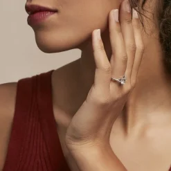 Histoire d'Or Bague Solitaire Maellyne Argent Blanc Oxyde De Zirconium Outlet