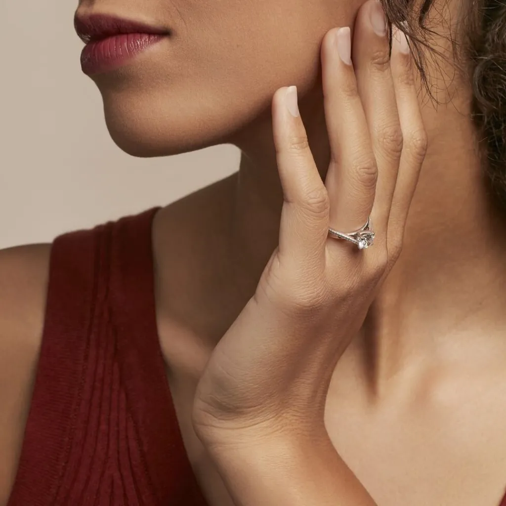 Histoire d'Or Bague Solitaire Maellyne Argent Blanc Oxyde De Zirconium Outlet