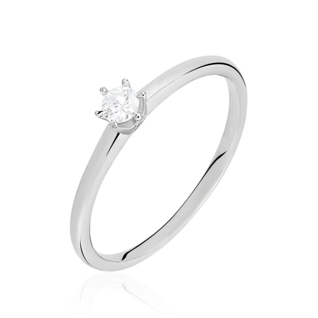 Histoire d'Or Bague Solitaire Mai-li Or Blanc Diamant
