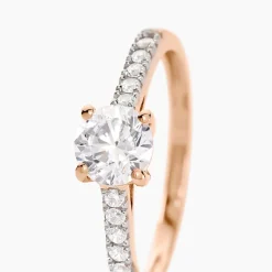 Histoire d'Or Bague Solitaire Manon De Zirconium or rose oxyde Discount