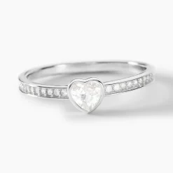 Histoire d'Or Bague Solitaire Mathylda Argent Blanc Oxyde De Zirconium Sale