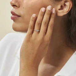 Histoire d'Or Bague Solitaire Mathylda Argent Blanc Oxyde De Zirconium Sale