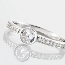 Histoire d'Or Bague Solitaire Mathylda Argent Blanc Oxyde De Zirconium Best