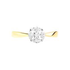 Histoire d'Or Bague Solitaire Maurena Or Jaune Oxyde De Zirconium Hot