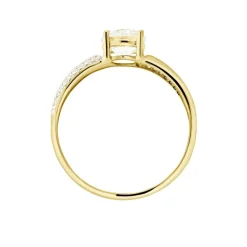 Histoire d'Or Bague Solitaire Messine Or Jaune Oxyde De Zirconium Clearance