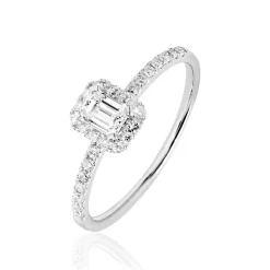 Histoire d'Or Bague Solitaire Meylia Or Blanc Diamant Outlet