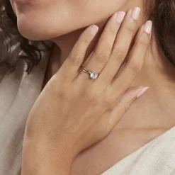 Histoire d'Or Bague Solitaire Micheline Or Bicolore Oxyde De Zirconium Sale