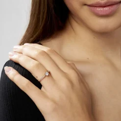 Histoire d'Or Bague Solitaire Mireilla De Zirconium plaqué or jaune oxyde Clearance