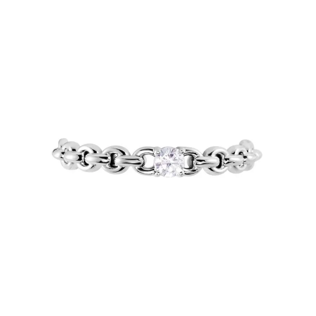 Histoire d'Or Bague Solitaire Moccus Argent Blanc Oxyde De Zirconium Sale