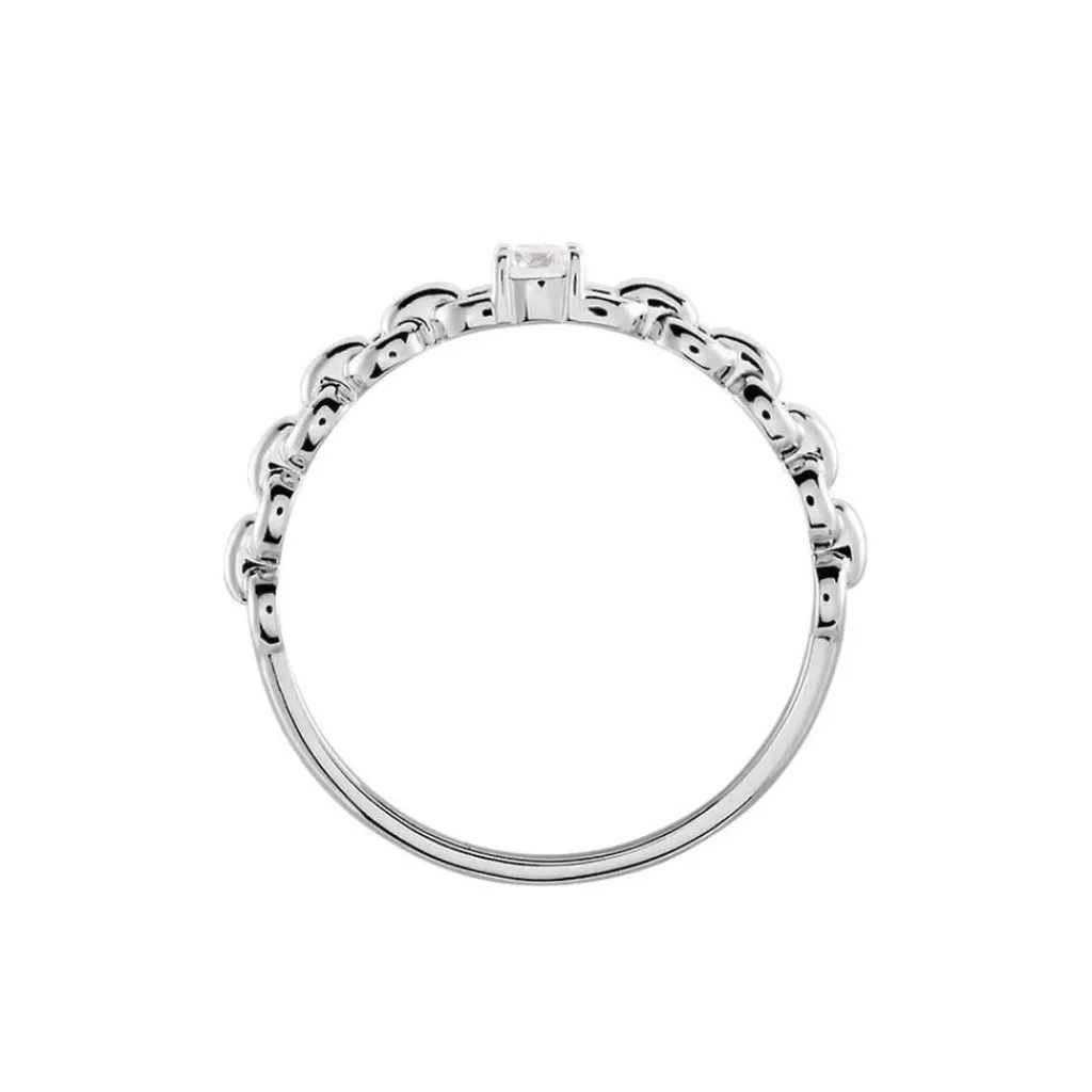Histoire d'Or Bague Solitaire Moccus Argent Blanc Oxyde De Zirconium Sale
