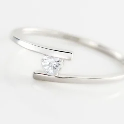 Histoire d'Or Bague Solitaire Moera Or Blanc Oxyde De Zirconium