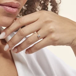 Histoire d'Or Bague Solitaire Moera Or Blanc Oxyde De Zirconium