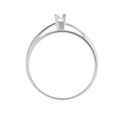 Histoire d'Or Bague Solitaire Morrigane Or Blanc Diamant New