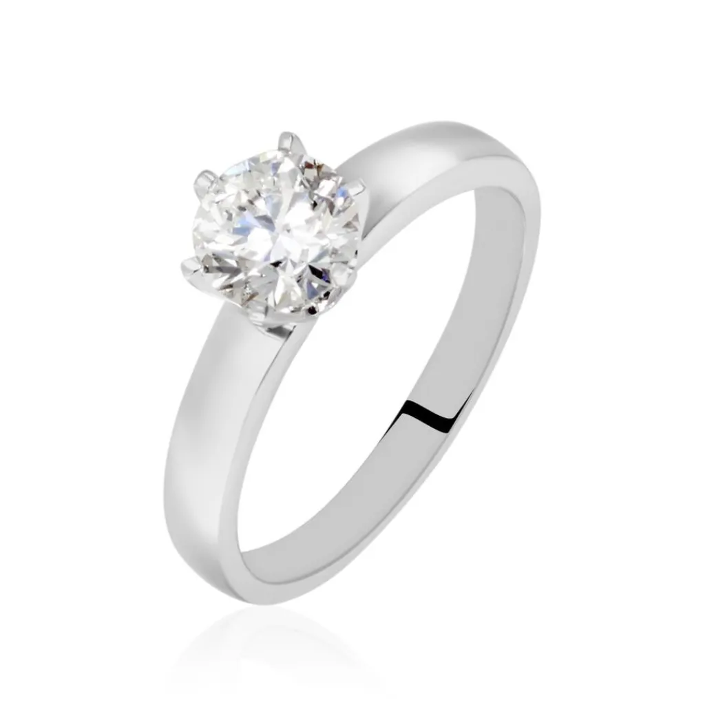 Histoire d'Or Bague Solitaire Natalia Or Blanc Diamant Synthetique or blanc diamant synthétique blanc Discount