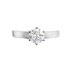 Histoire d'Or Bague Solitaire Natalia Or Blanc Diamant Synthetique or blanc diamant synthétique blanc Discount