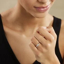 Histoire d'Or Bague Solitaire Natalia Or Blanc Diamant Synthetique