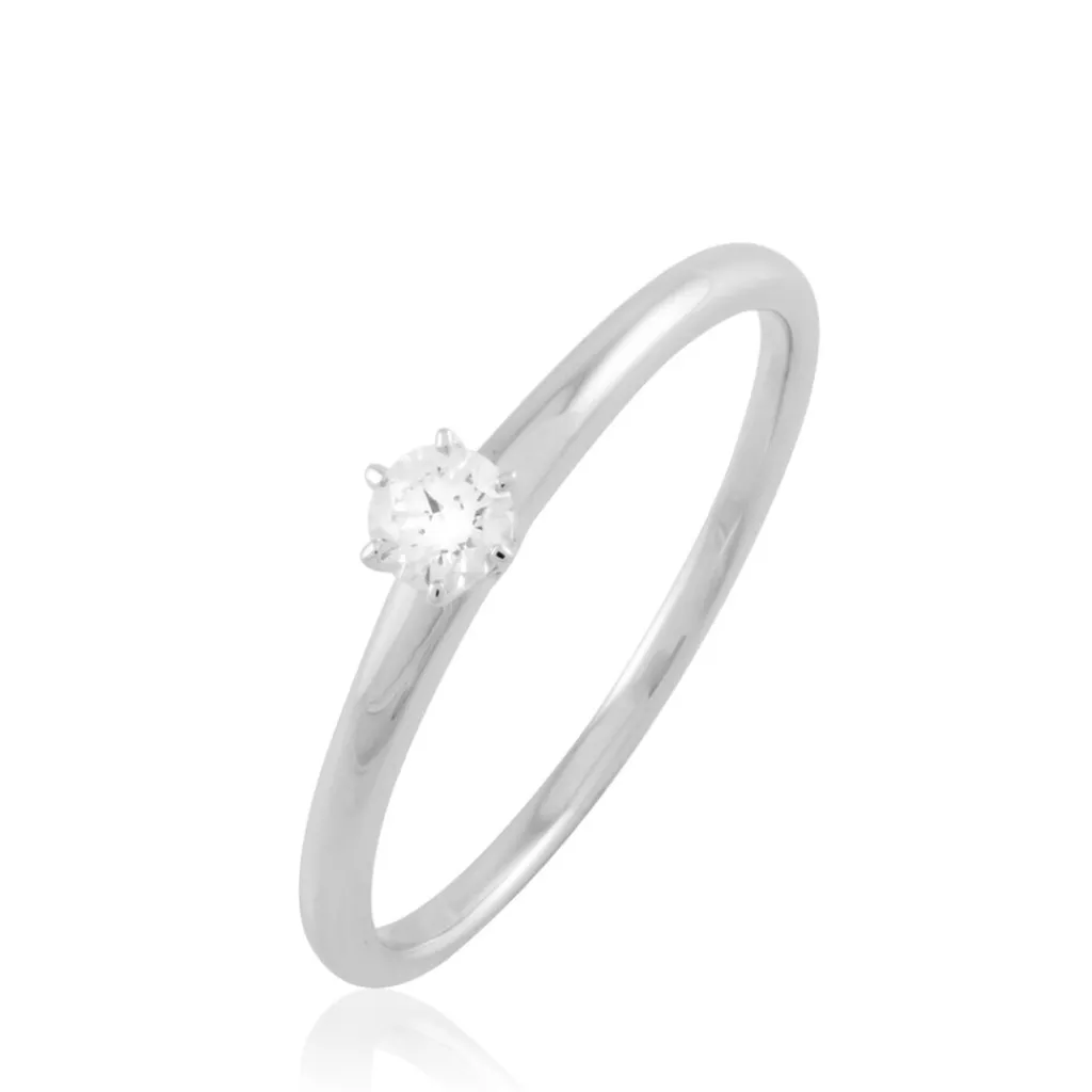 Histoire d'Or Bague Solitaire Natalia Or Blanc Diamant New