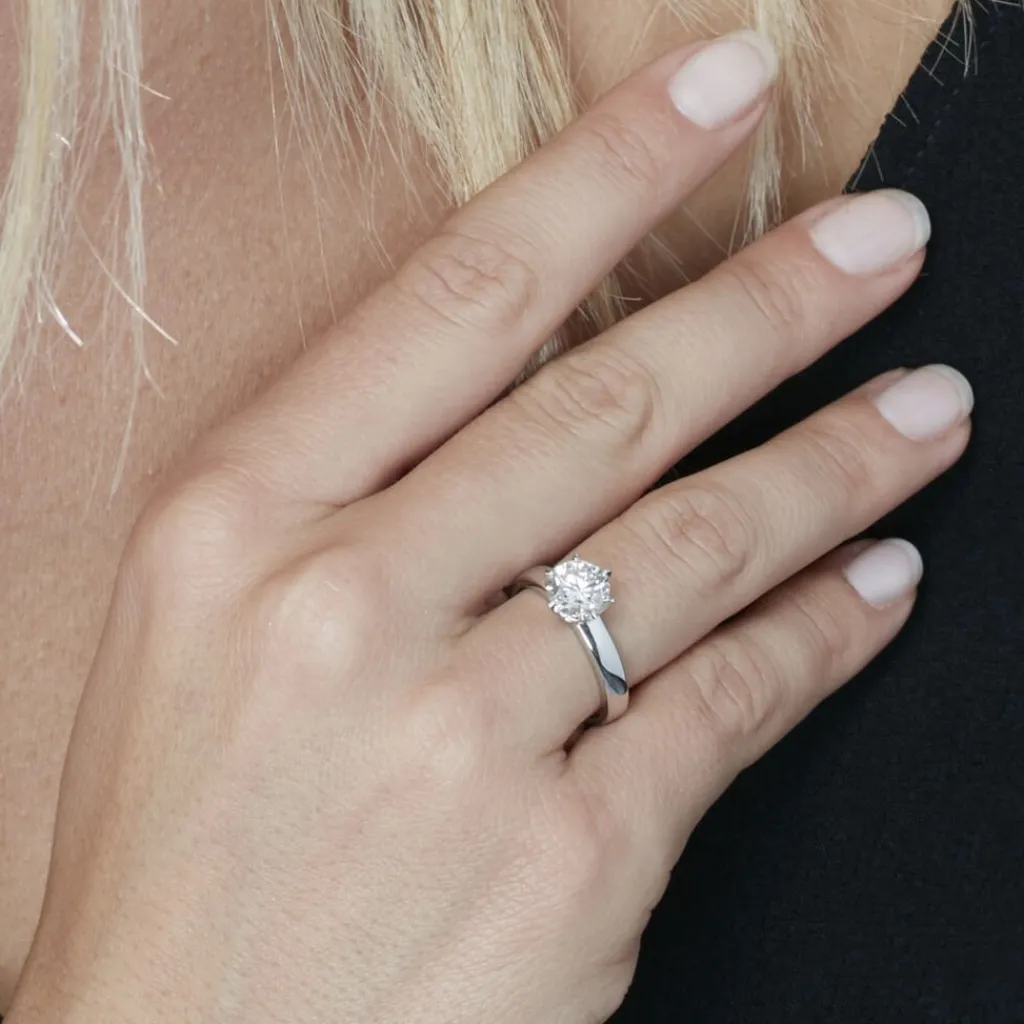 Histoire d'Or Bague Solitaire Natalia Or Blanc Diamant Synthetique Sale