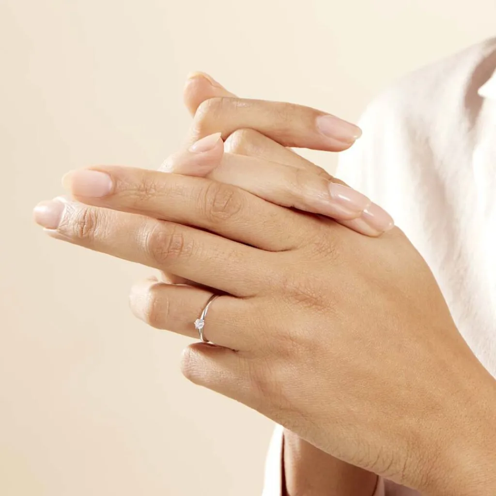 Histoire d'Or Bague Solitaire Natalia or blanc diamant Sale
