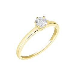 Histoire d'Or Bague Solitaire Natalia Or Jaune Diamant Synthetique or jaune diamant synthétique blanc Clearance