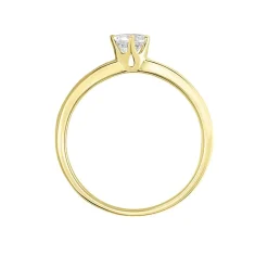 Histoire d'Or Bague Solitaire Natalia Or Jaune Diamant Synthetique or jaune diamant synthétique blanc Clearance
