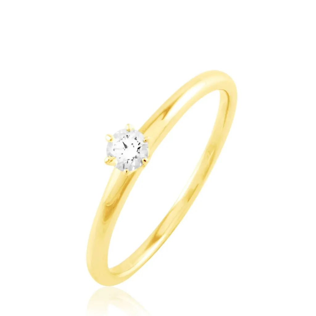 Histoire d'Or Bague Solitaire Natalia or jaune diamant Discount