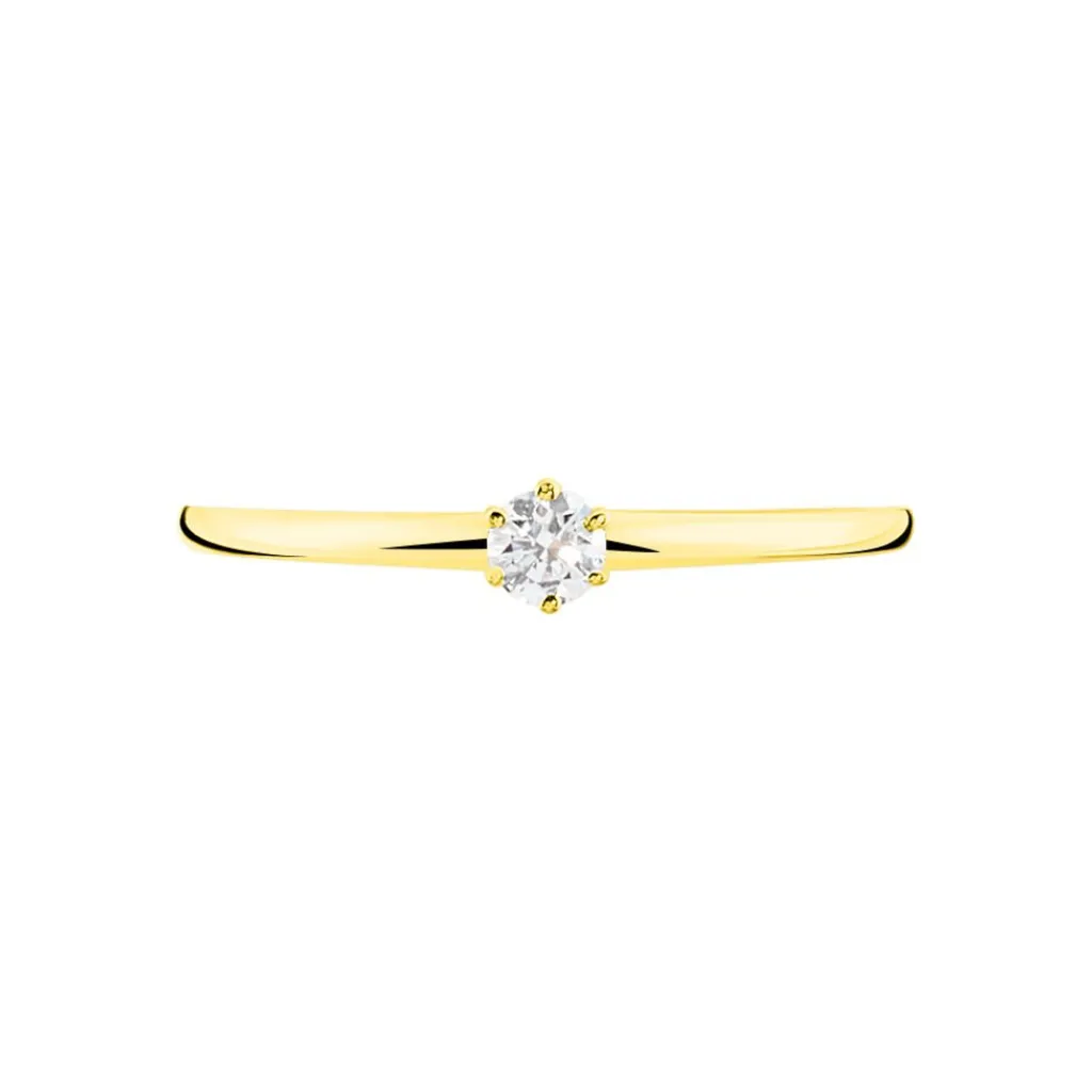 Histoire d'Or Bague Solitaire Natalia or jaune diamant Discount