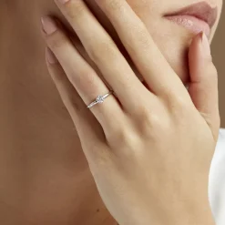 Histoire d'Or Bague Solitaire Natalia Pl Platine Blanc Diamant Online