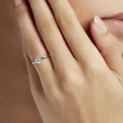 Histoire d'Or Bague Solitaire Natalia Pl Platine Blanc Diamant Online