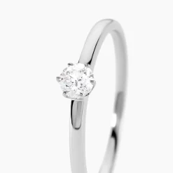 Histoire d'Or Bague Solitaire Natalia Pl Platine Blanc Diamant Clearance