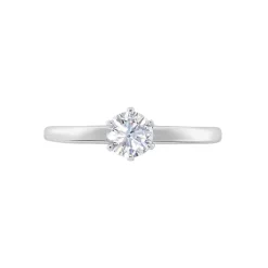 Histoire d'Or Bague Solitaire Natalia Pl Platine Blanc Diamant Outlet
